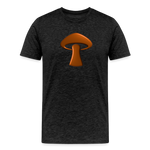 Men’s Premium Organic T-Shirt - Mushroom Icon - charcoal grey