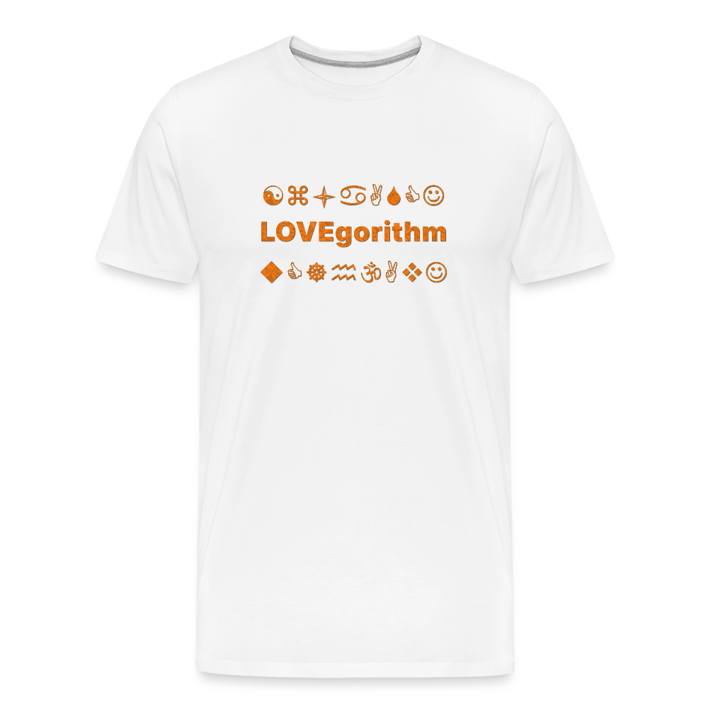 Men’s Premium Organic Cotton T-Shirt - LOVEgorithm - white