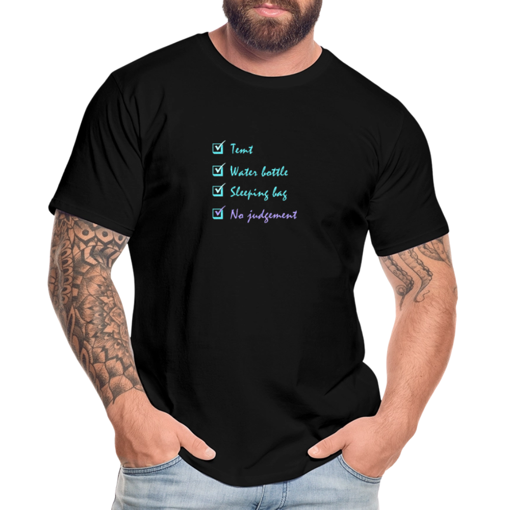 Men’s Premium Organic Cotton T-Shirt - Festival Checklist - black