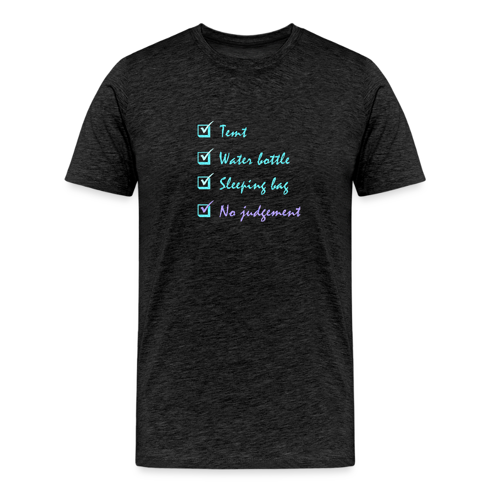Men’s Premium Organic Cotton T-Shirt - Festival Checklist - charcoal grey