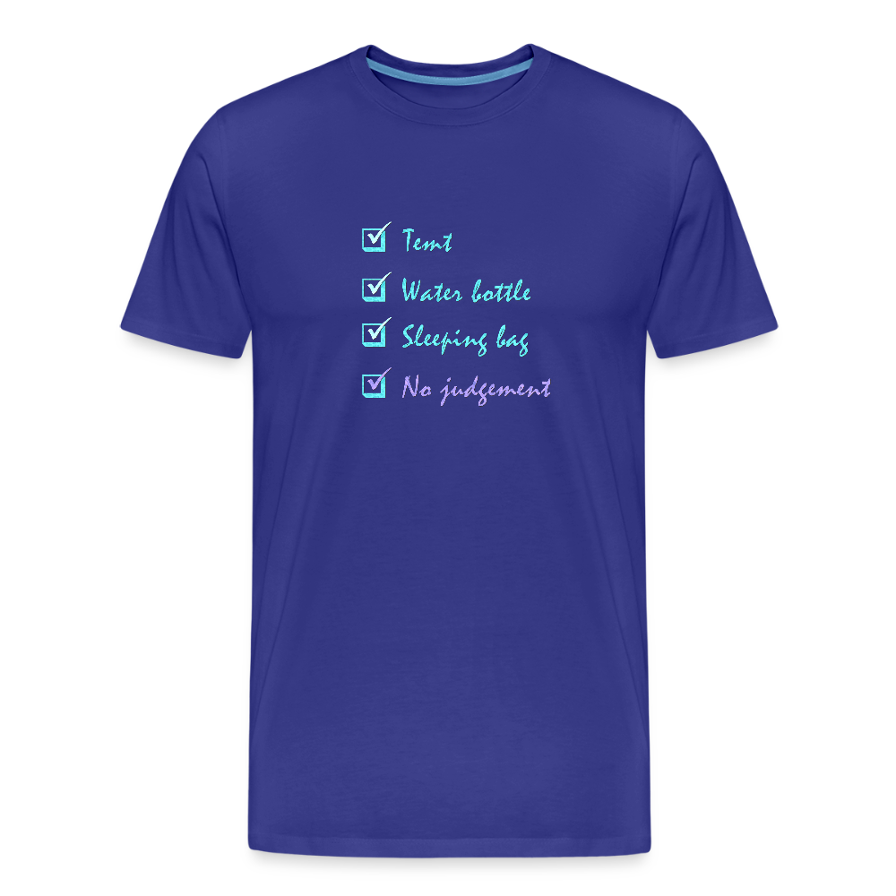 Men’s Premium Organic Cotton T-Shirt - Festival Checklist - royal blue