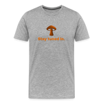 Men’s Premium Organic Cotton T-Shirt - Stay tuned in - heather gray