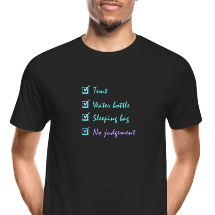 Men’s Premium Organic Cotton T-Shirt - Festival Checklist - black