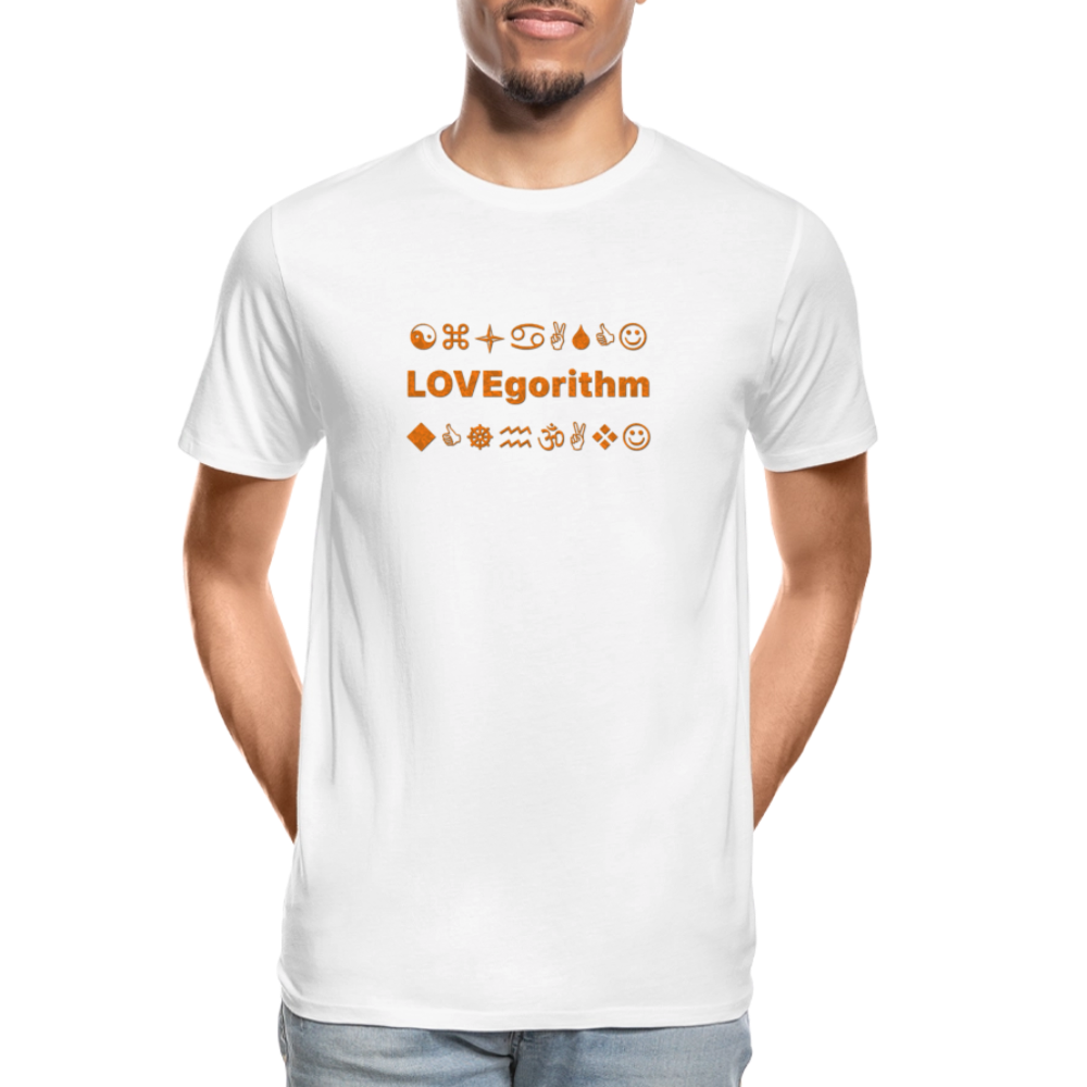 Men’s Premium Organic Cotton T-Shirt - LOVEgorithm - white
