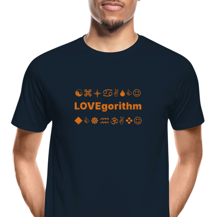 Men’s Premium Organic Cotton T-Shirt - LOVEgorithm - deep navy