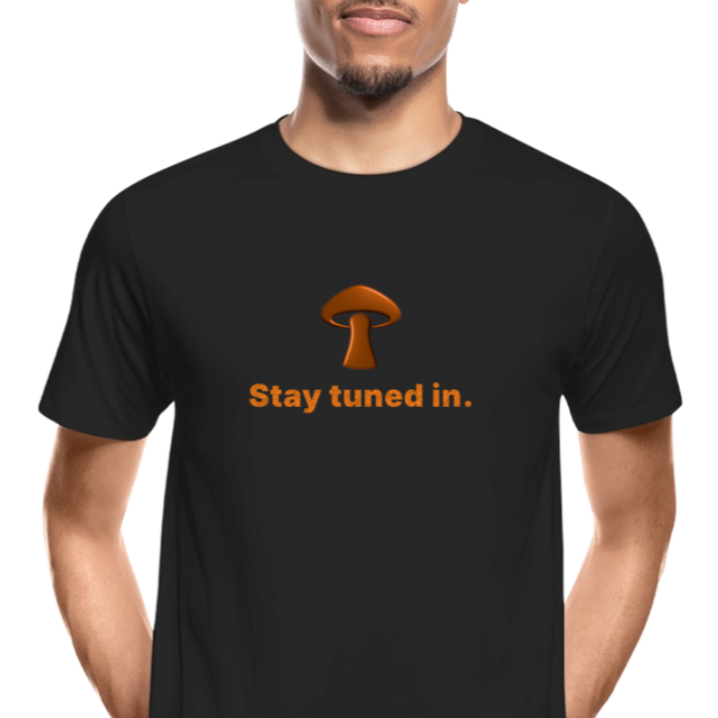 Men’s Premium Organic Cotton T-Shirt - Stay tuned in - black