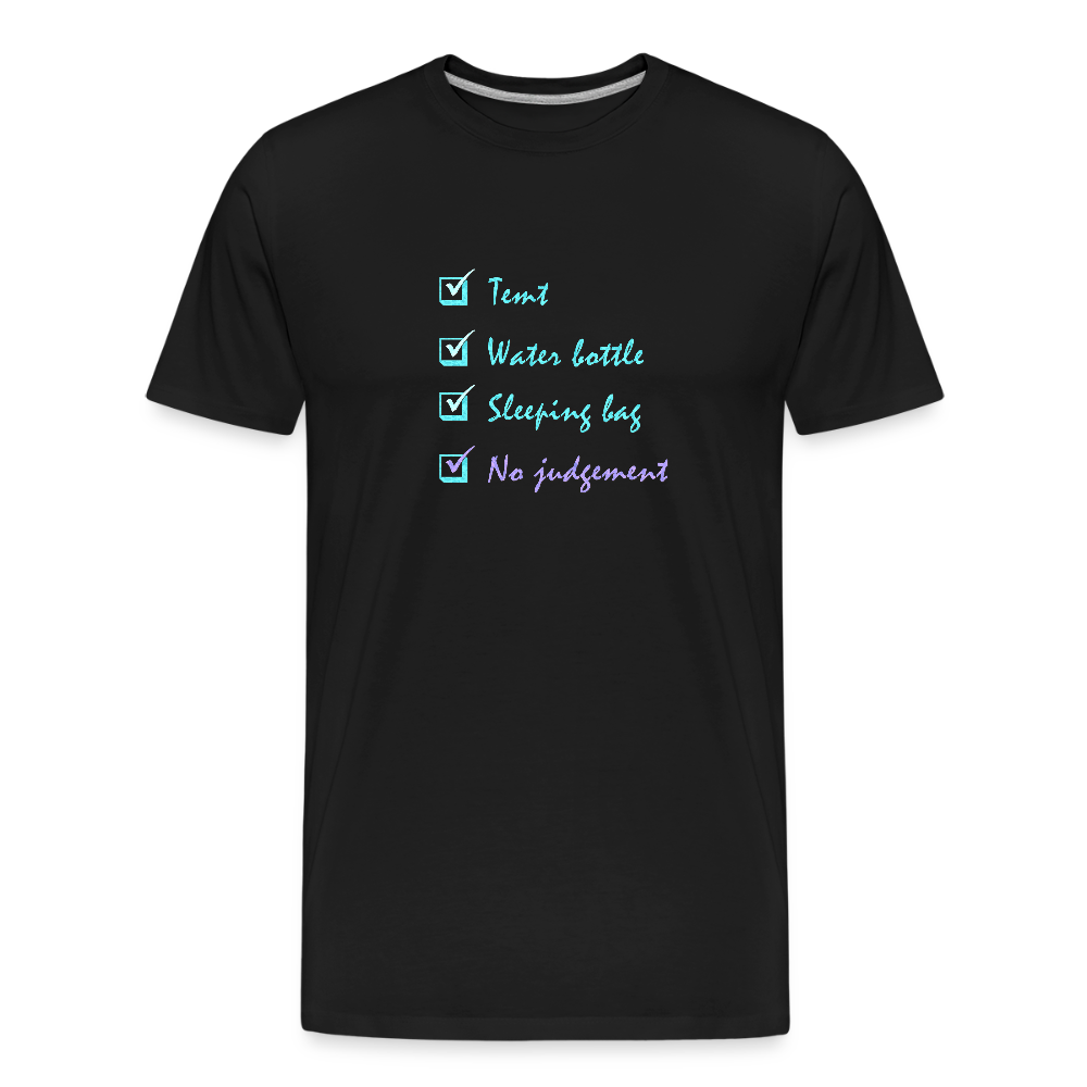 Men’s Premium Organic Cotton T-Shirt - Festival Checklist - black