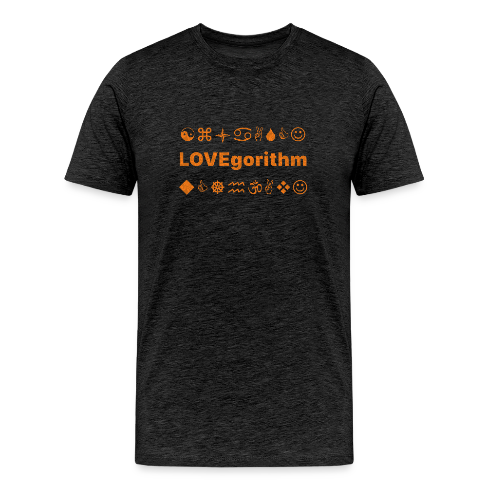 Men’s Premium Organic Cotton T-Shirt - LOVEgorithm - charcoal grey