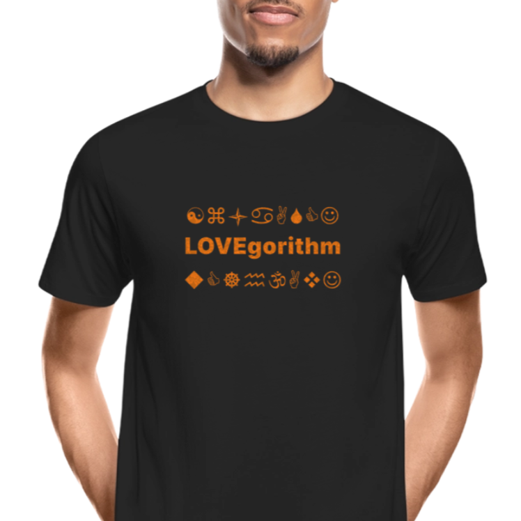 Men’s Premium Organic Cotton T-Shirt - LOVEgorithm - black