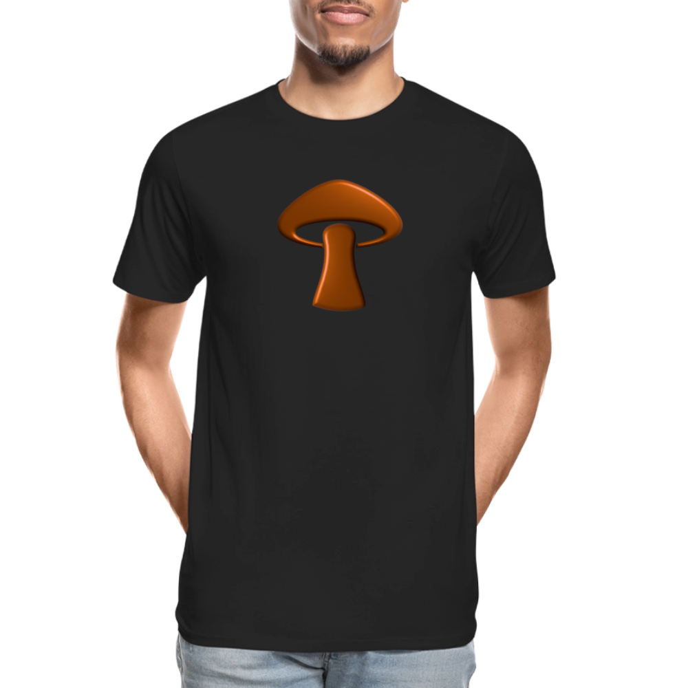 Men’s Premium Organic T-Shirt - Mushroom Icon - black