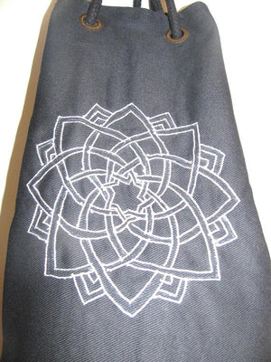 OMSutra Kids Mandala Cotton Twill Yoga Mat Bag With Saree Lace