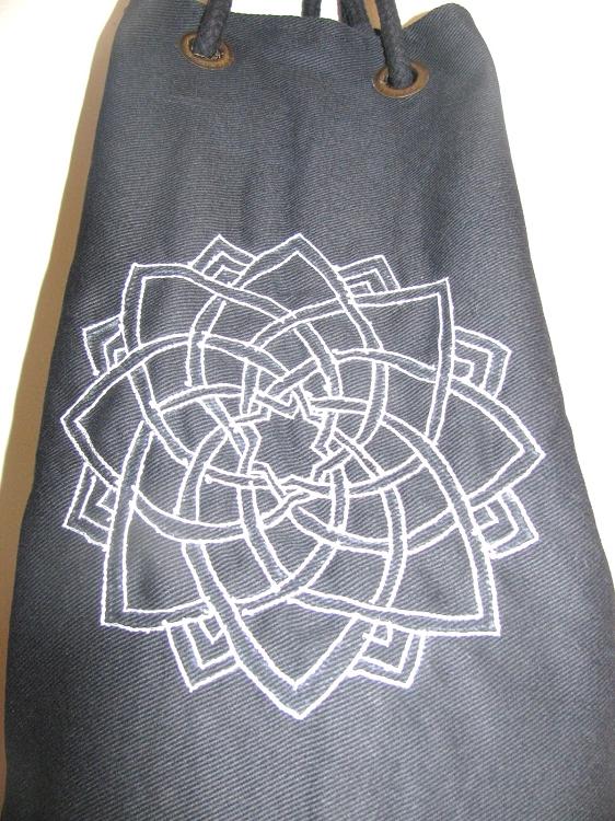 OMSutra Kids Mandala Cotton Twill Yoga Mat Bag With Saree Lace