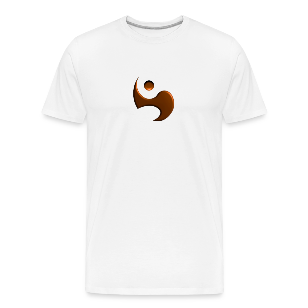 Men’s Premium Organic Cotton T-Shirt - FrequencyBeat Icon - white