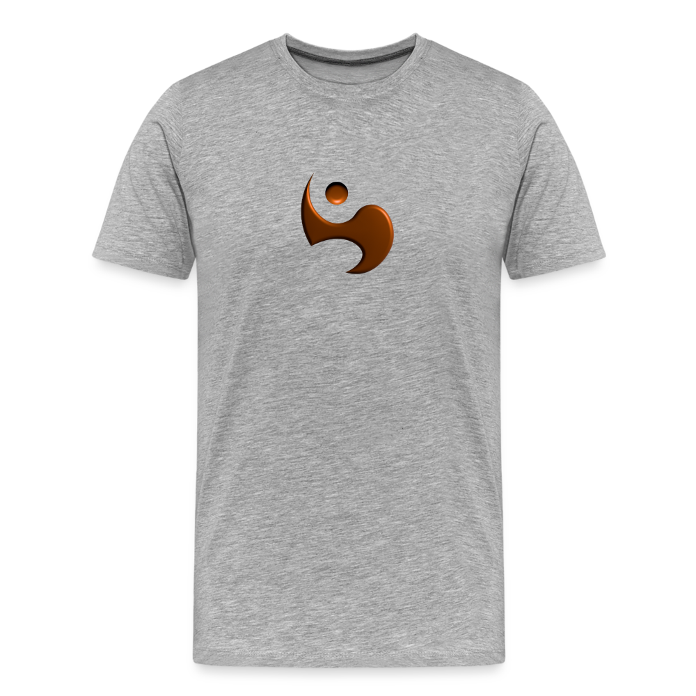 Men’s Premium Organic Cotton T-Shirt - FrequencyBeat Icon - heather gray