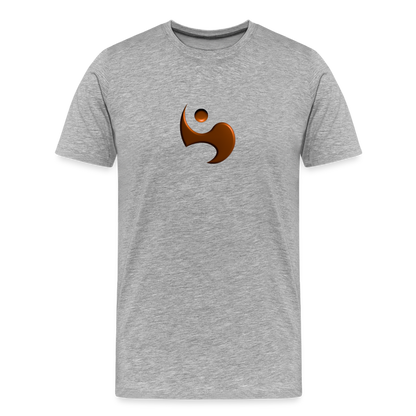 Men’s Premium Organic Cotton T-Shirt - FrequencyBeat Icon - heather gray