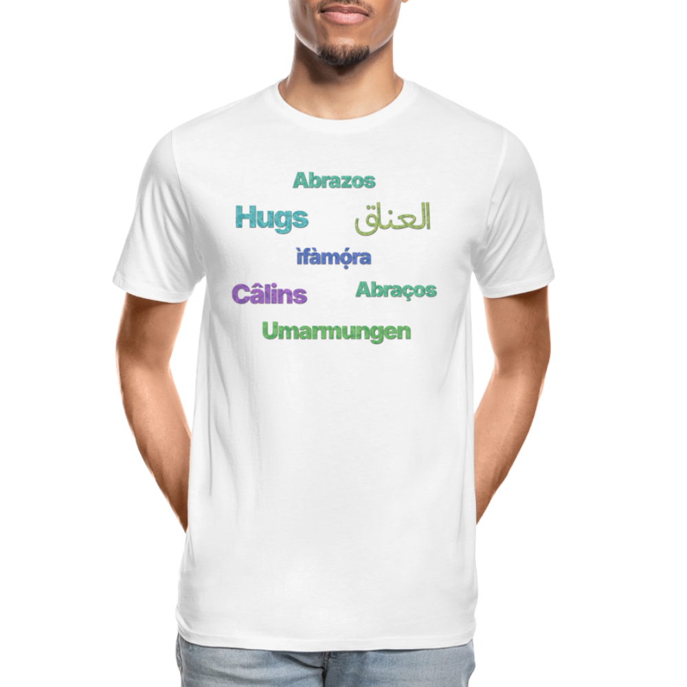 International Hugger - Men’s Organic Cotton T-Shirt - white