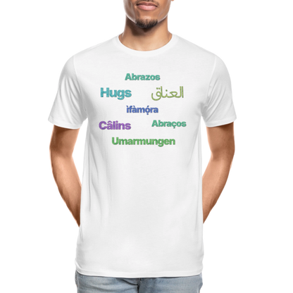 International Hugger - Men’s Organic Cotton T-Shirt - white