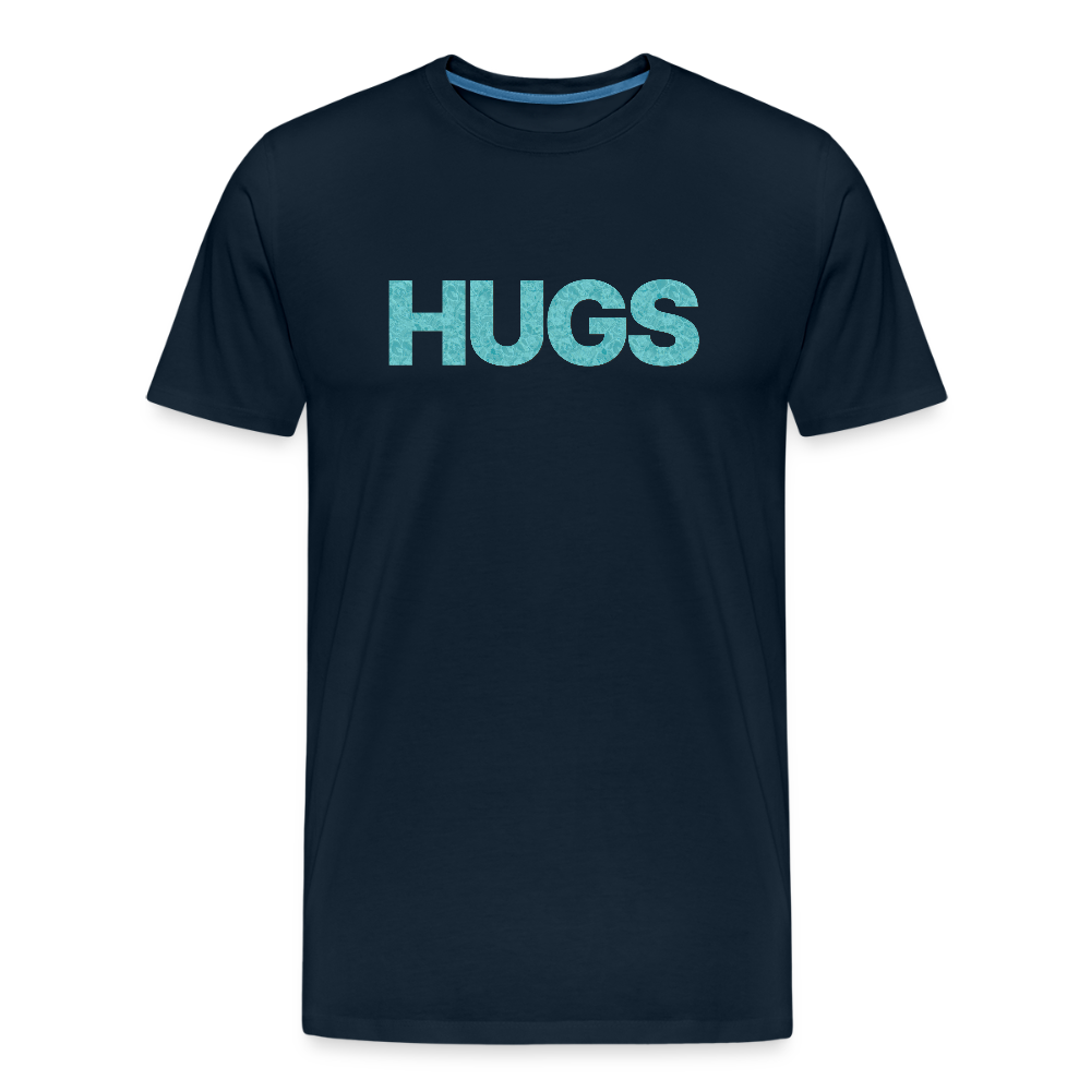Hugs - Men’s Organic Cotton T-Shirt - deep navy