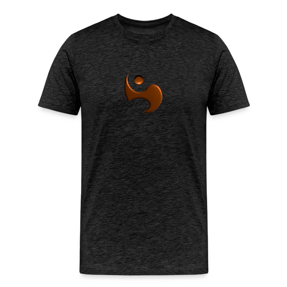 Men’s Premium Organic Cotton T-Shirt - FrequencyBeat Icon - charcoal grey