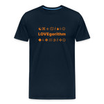 Men’s Premium Organic Cotton T-Shirt - LOVEgorithm - deep navy