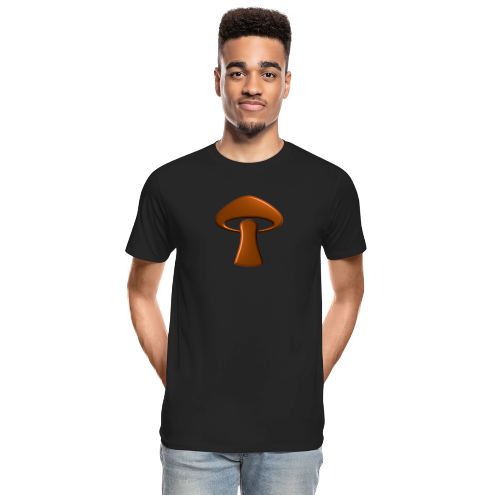 Men’s Premium Organic T-Shirt - Mushroom Icon - black