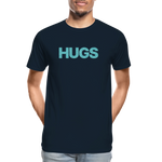 Hugs - Men’s Organic Cotton T-Shirt - deep navy