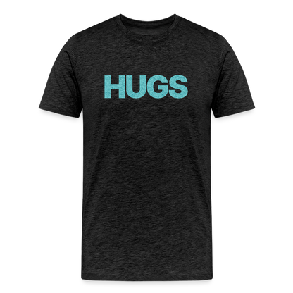 Hugs - Men’s Organic Cotton T-Shirt - charcoal grey