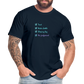 Men’s Premium Organic Cotton T-Shirt - Festival Checklist - deep navy