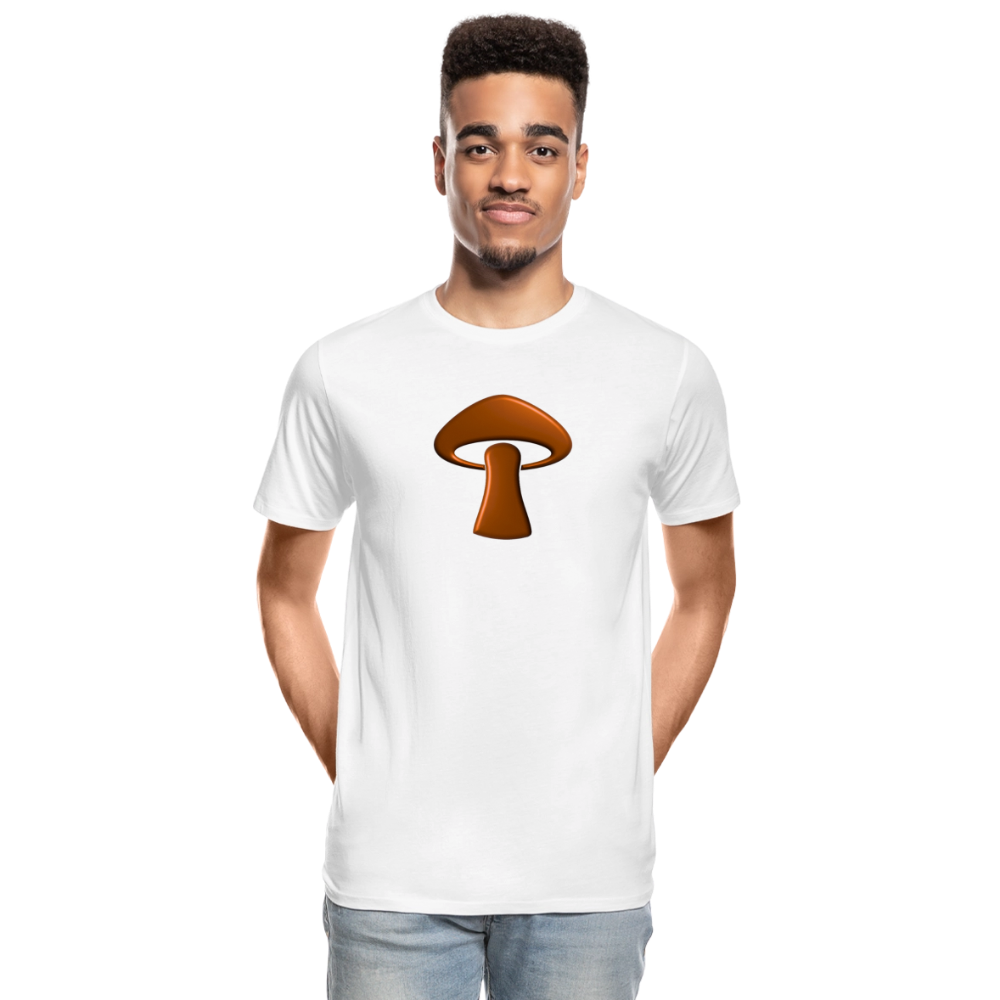 Men’s Premium Organic T-Shirt - Mushroom Icon - white