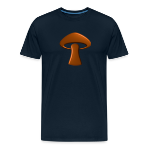 Men’s Premium Organic T-Shirt - Mushroom Icon - deep navy