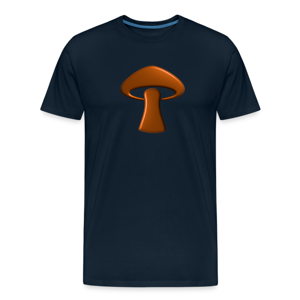 Men’s Premium Organic T-Shirt - Mushroom Icon - deep navy