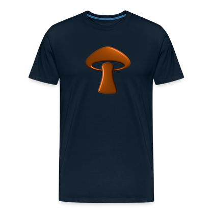 Men’s Premium Organic T-Shirt - Mushroom Icon - deep navy