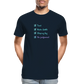 Men’s Premium Organic Cotton T-Shirt - Festival Checklist - deep navy