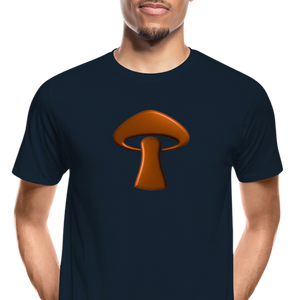 Men’s Premium Organic T-Shirt - Mushroom Icon - deep navy
