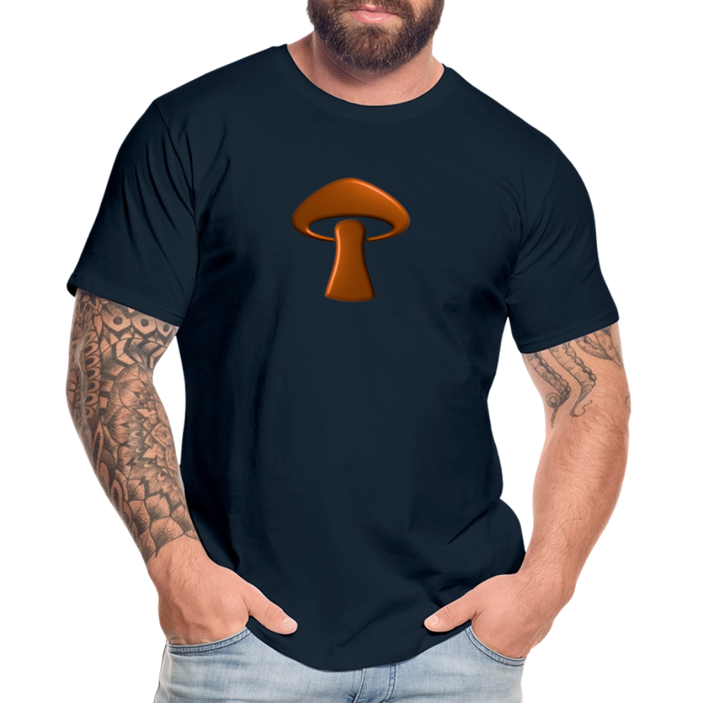 Men’s Premium Organic T-Shirt - Mushroom Icon - deep navy