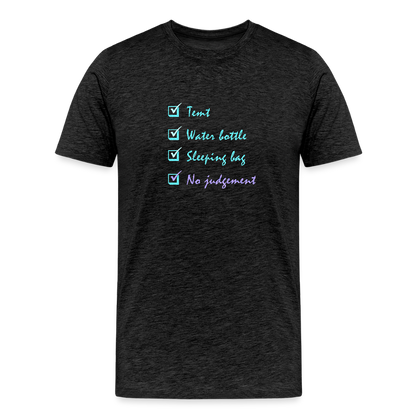 Men’s Premium Organic Cotton T-Shirt - Festival Checklist - charcoal grey