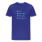 Men’s Premium Organic Cotton T-Shirt - Festival Checklist - royal blue