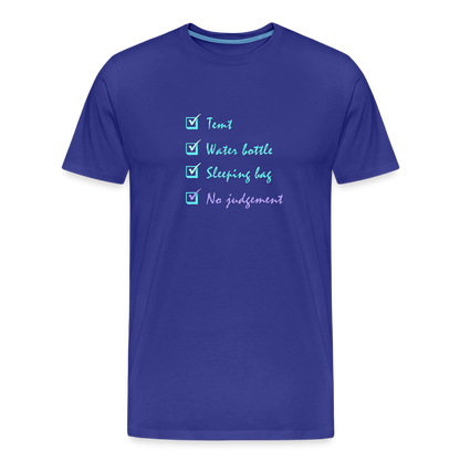 Men’s Premium Organic Cotton T-Shirt - Festival Checklist - royal blue