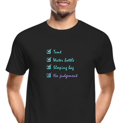 Men’s Premium Organic Cotton T-Shirt - Festival Checklist - black