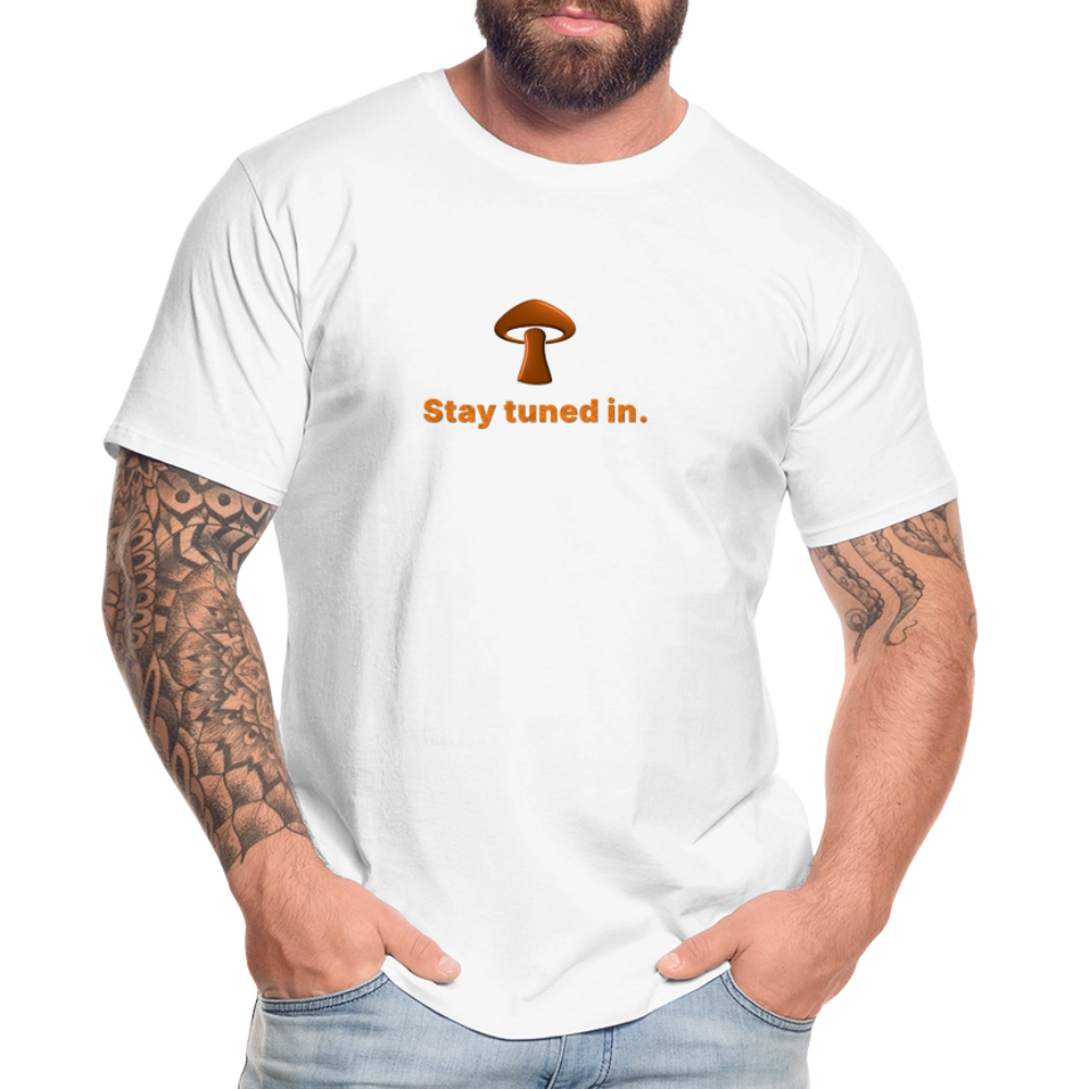 Men’s Premium Organic Cotton T-Shirt - Stay tuned in - white