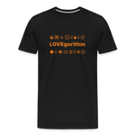 Men’s Premium Organic Cotton T-Shirt - LOVEgorithm - black