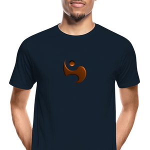 Men’s Premium Organic Cotton T-Shirt - FrequencyBeat Icon - deep navy