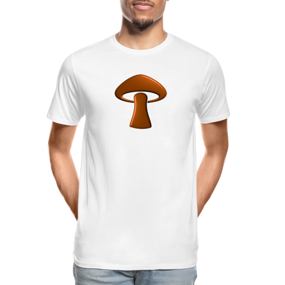 Men’s Premium Organic T-Shirt - Mushroom Icon - white