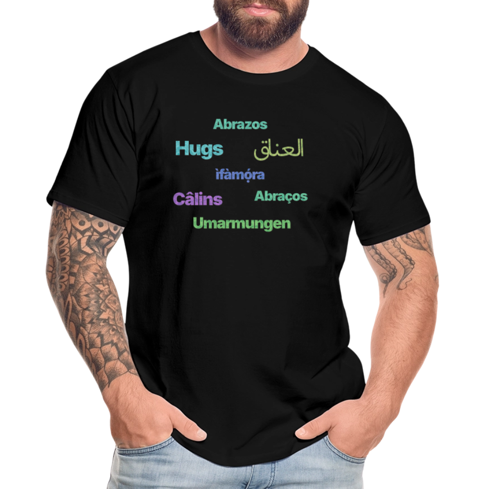 International Hugger - Men’s Organic Cotton T-Shirt - black