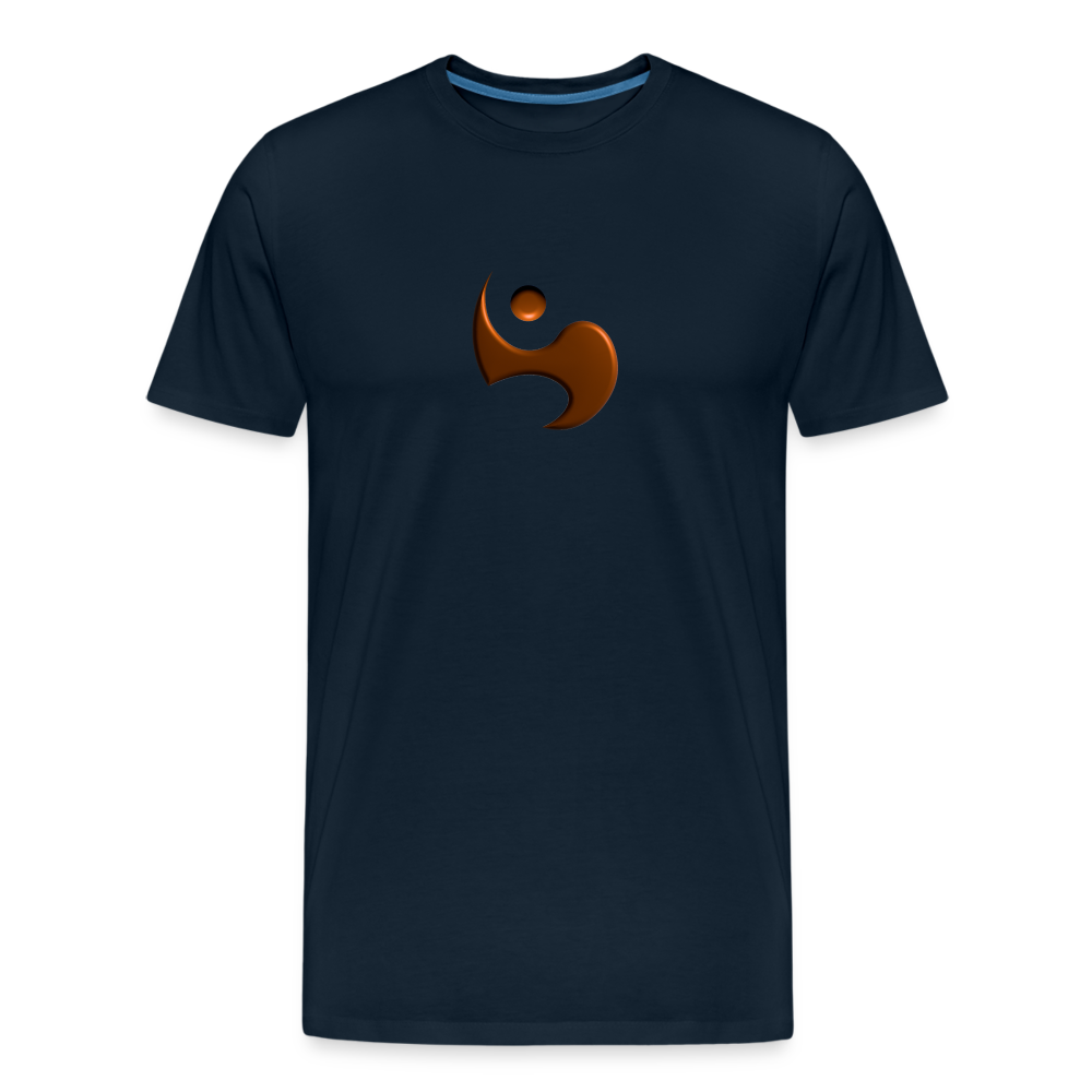 Men’s Premium Organic Cotton T-Shirt - FrequencyBeat Icon - deep navy