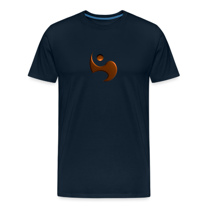 Men’s Premium Organic Cotton T-Shirt - FrequencyBeat Icon - deep navy