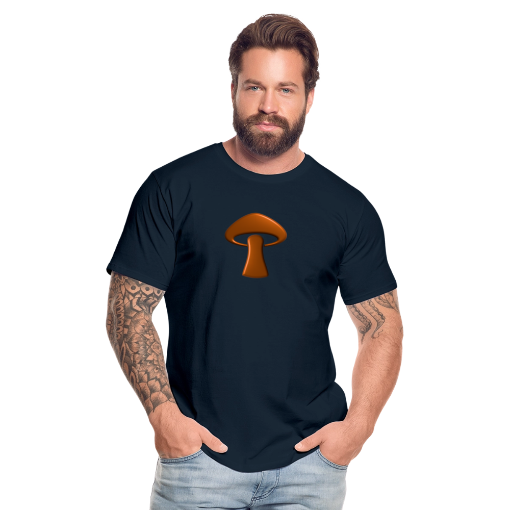 Men’s Premium Organic T-Shirt - Mushroom Icon - deep navy