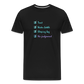 Men’s Premium Organic Cotton T-Shirt - Festival Checklist - black