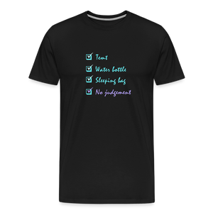 Men’s Premium Organic Cotton T-Shirt - Festival Checklist - black