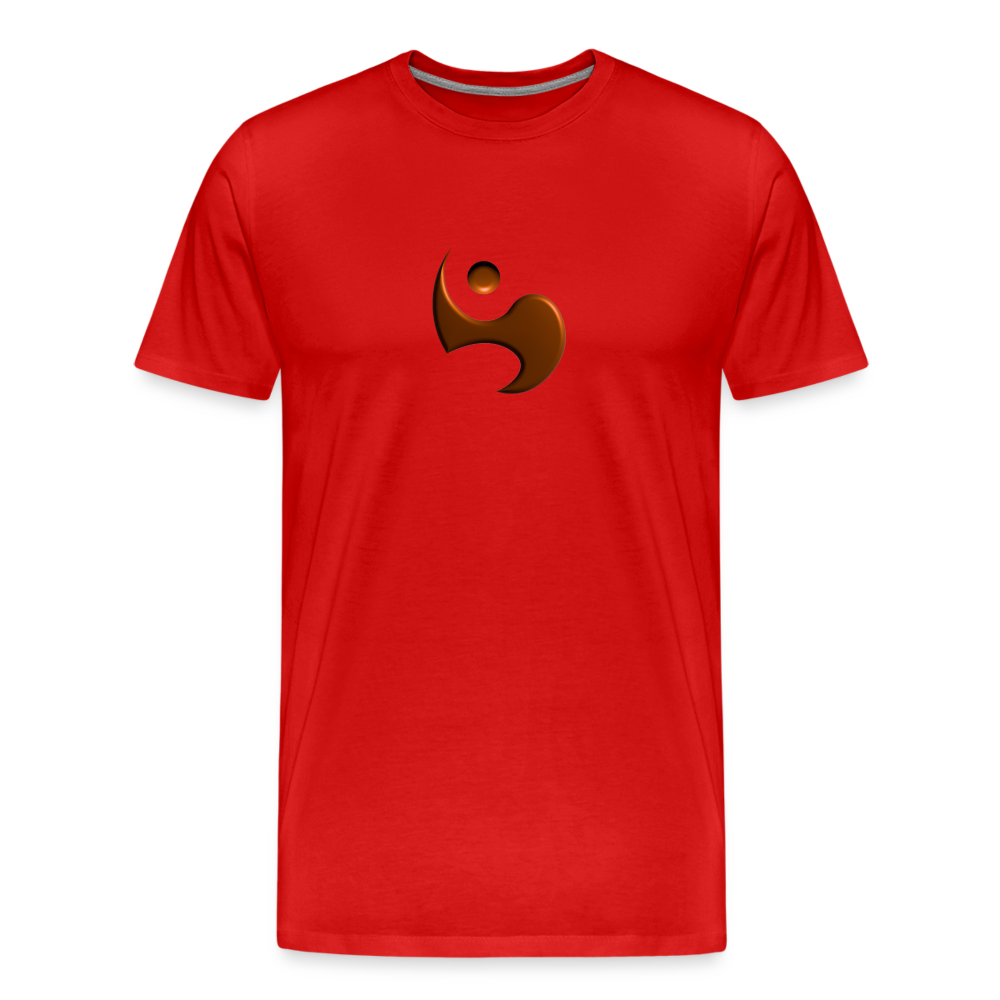 Men’s Premium Organic Cotton T-Shirt - FrequencyBeat Icon - red